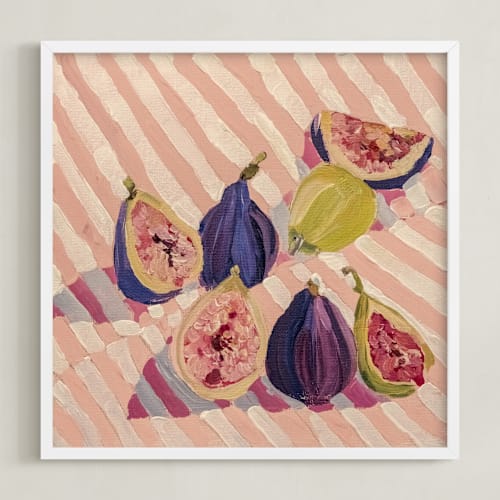 This is a british pink art with standard by Lisa Grizaniuk called figs and stripes 1