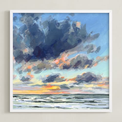 This is a sky blue art with standard by Kelly Johnston called rolling through