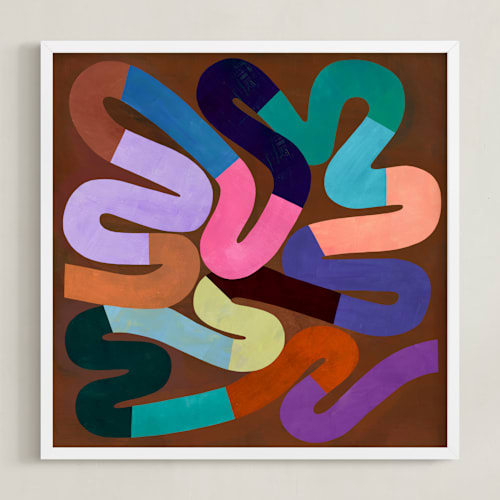 This is a burnt umber art by melanie mikecz called maze i