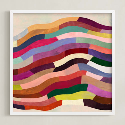 This is a cream art with standard by melanie mikecz called strata ii
