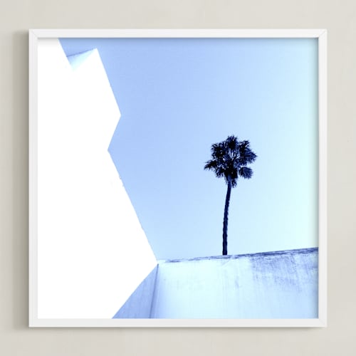 This is a cornflower blue art by Zani van Zyl called structured palm