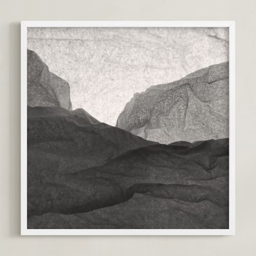 This is a charcoal art by Shannon Kohn called paper napkin panorama i