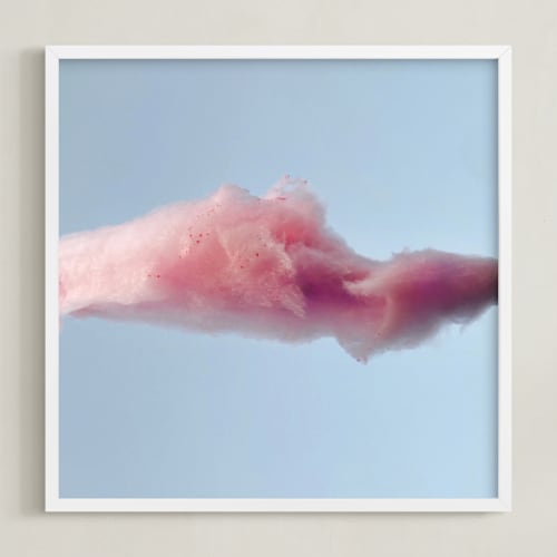 This is a cotton candy pink art by Cathy Sunu called cotton candy leftovers