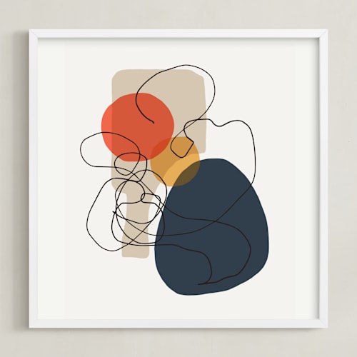 This is a mid century art by Svitlana Martynjuk called between the lines iv