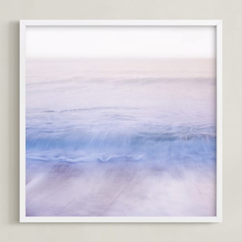 This is a morning mauve art by Jacquelyn Sloane Siklos called standing by the ocean, dreaming