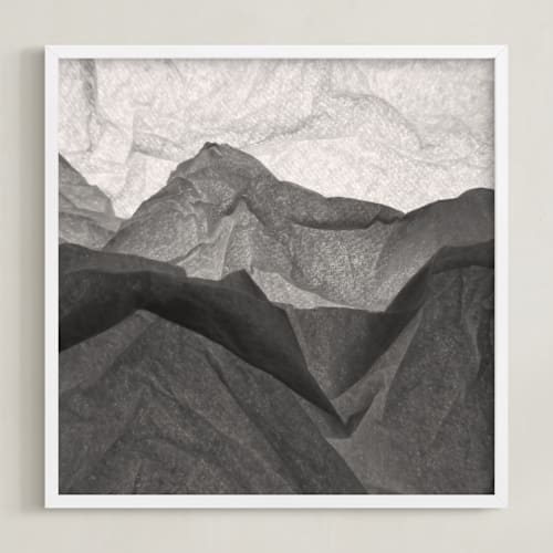 This is a charcoal art by Shannon Kohn called paper napkin panorama ii