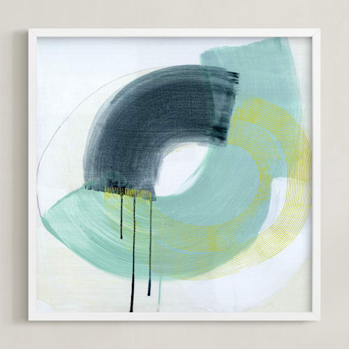 This is a sea foam green art with standard by Kirsta Benedetti called equipoise