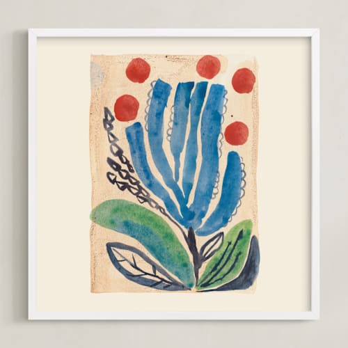 This is a sea blue art with standard by Catilustre called magical plants n.1