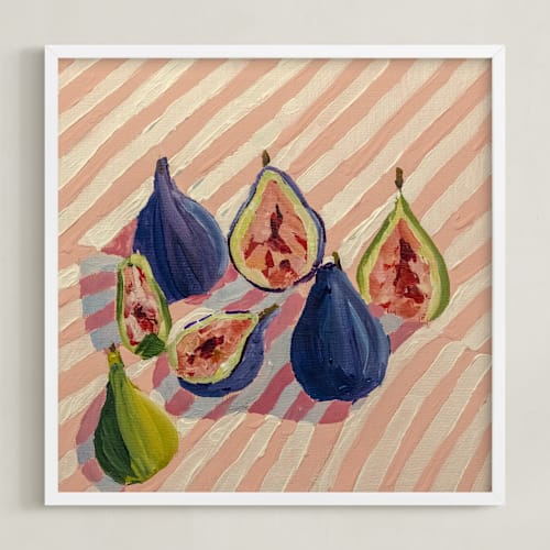 This is a british pink art with standard by Lisa Grizaniuk called figs and stripes 2