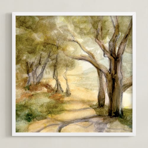 This is a olive green art by Bethany Hackmann called dreamy olive trees
