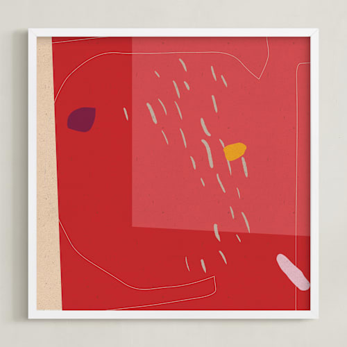 This is a josef albers orange art by Alain Castoriano called double cheese