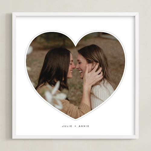 This is a white photo art by Minted called in a heart: framed photo 