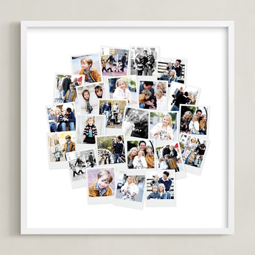 This is a white photo art by Minted called circle snapshot mix® photo art