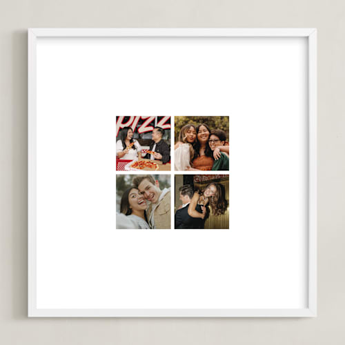This is a white photo art by Minted called photo strip: square framed photo