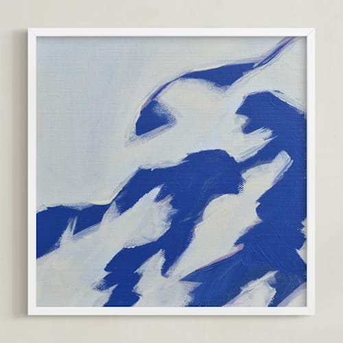 This is a indigo art with standard by Katie Analise called leaf shadows i