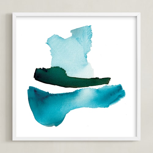 This is a blue art by Christine Llewellyn called shift