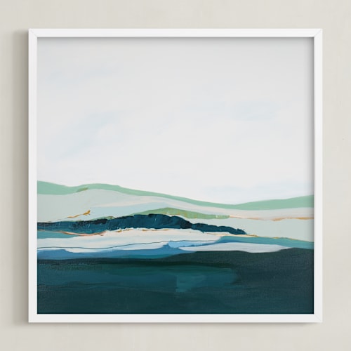 This is a mint green art by Caryn Owen called pacific seascape