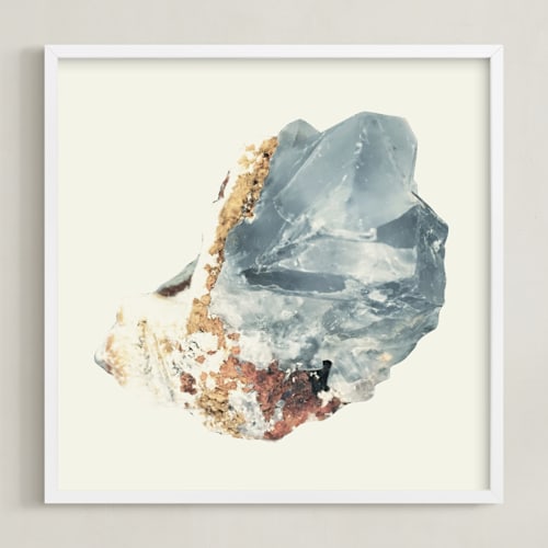This is a cream and gray art by Baumbirdy called rock study 2 fluorite