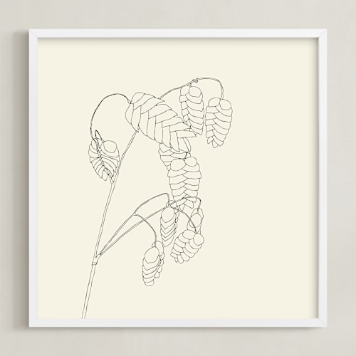 This is a charcoal on ivory art by Jorey Hurley called grass with seed