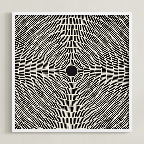 This is a apricot white on blackcurrant art by Leanne Friedberg called starburst