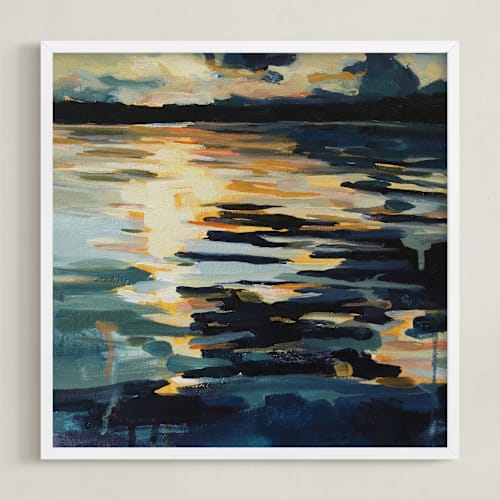 This is a marine blue art by Kelly Johnston called collide i