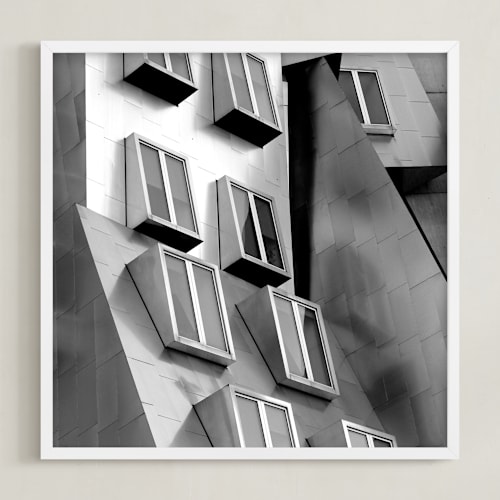 This is a silver exterior art by Sadye Sagov called windows