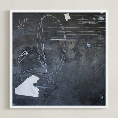 This is a blue grey art by Jan McCarthy called it's never just black and white