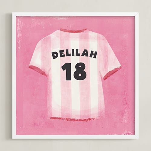 This is a bubblegum personalized art for kids by Kamala Nahas called jersey girl