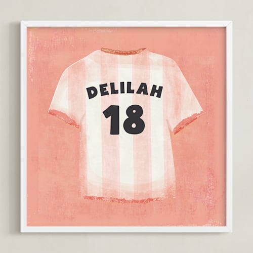This is a nectar personalized art for kids by Kamala Nahas called jersey girl