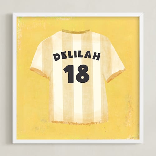 This is a sunshine personalized art for kids by Kamala Nahas called jersey girl