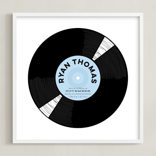 This is a baby blue personalized art for kids with standard by Baumbirdy called for the record