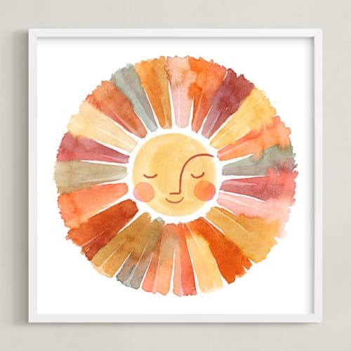 This is a sunrise kids wall art with standard by Sara Berrenson called sun face