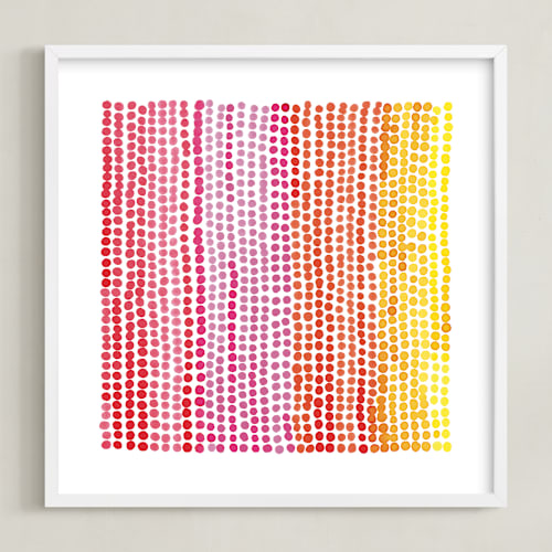 This is a cherry kids wall art by Kerry Doyle called rainbow dots 1