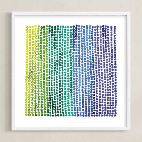This is a sky kids wall art by Kerry Doyle called rainbow dots 2