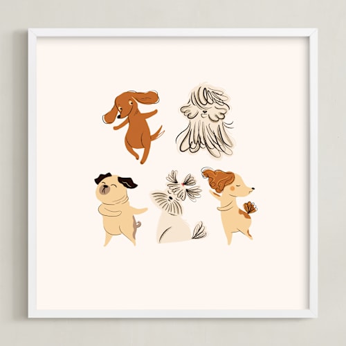 This is a sand kids wall art by Vivian Yiwing called pups