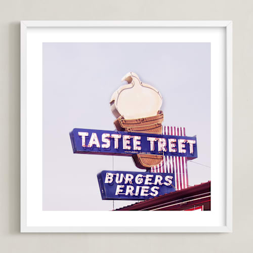 This is a tastee blue kids wall art with standard by Calais A Le Coq called tastee treet