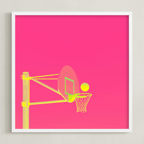 This is a tutti frutti kids wall art with standard by Tania Medeiros called court pop 2