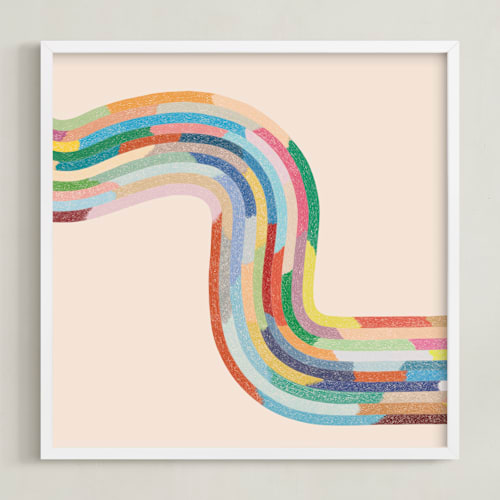 This is a lollipop kids wall art with standard by Emily Kariniemi called rainbow river