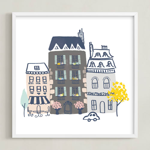 This is a cobble stone kids wall art by Ali Macdonald called paris, j'adore