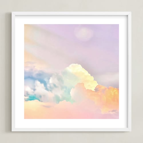 This is a pastel rainbow art by Melissa Agular called ice cream clouds