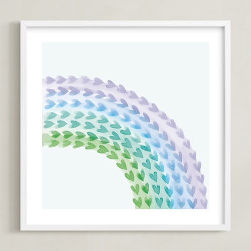This is a blue art by Tina Faselli called somewhere in the rainbow