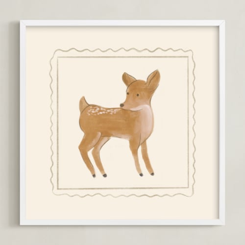 This is a cream art with standard by Creo Study called woodland animal frame - deer
