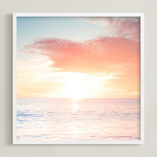 This is a peach art by Kamala Nahas called social sorbet 5