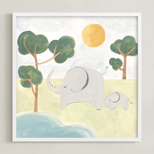 This is a lime art with standard by Teju Reval called safari friends 3