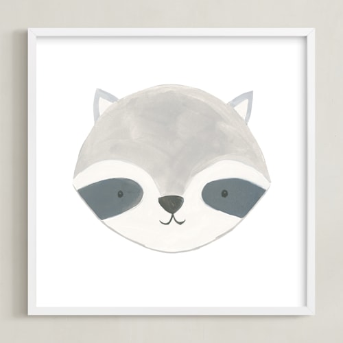 This is a grey art with standard by Teju Reval called animal faces 3