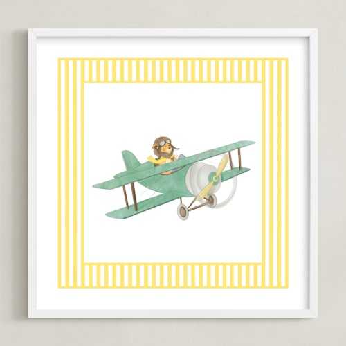 This is a yellow art with standard by Krisztian Hollo called safari planes 3