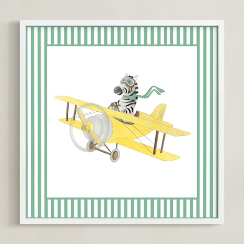 This is a green art with standard by Krisztian Hollo called safari planes 4