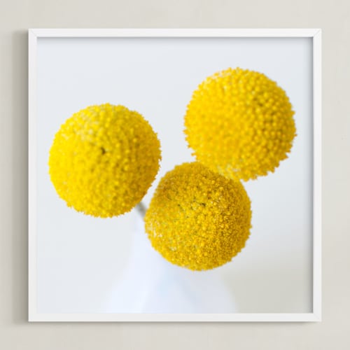 This is a yellow art by Christina Flowers called billy buttons