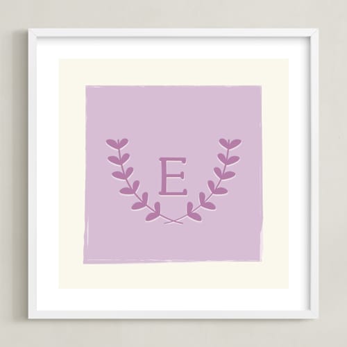 This is a lilac nursery wall art by Kim Dietrich Elam called laurel
