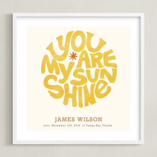This is a goldenrod nursery wall art by Carrie ONeal called forever sunshine